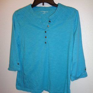 Croft & Barrow 3/4 Sleeve Top Size Medium